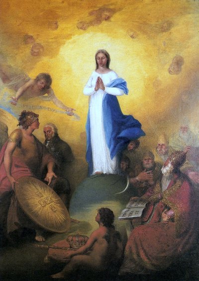 سيدة الحبل بلا دنس بواسطة مانويل دياس دي أوليفيرا